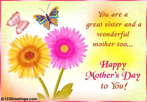 Best mother's day wishes for today and always. Great Sis And Wonderful Mom! Free Family eCards, Greeting ...