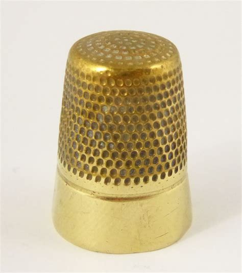 Antique Early Brass Thimble Has Dents