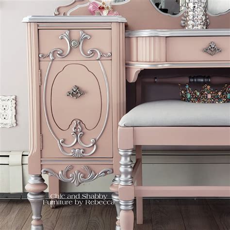 Tea Rose Chalk Mineral Paint Pink Furniture Furniture Pink Painted