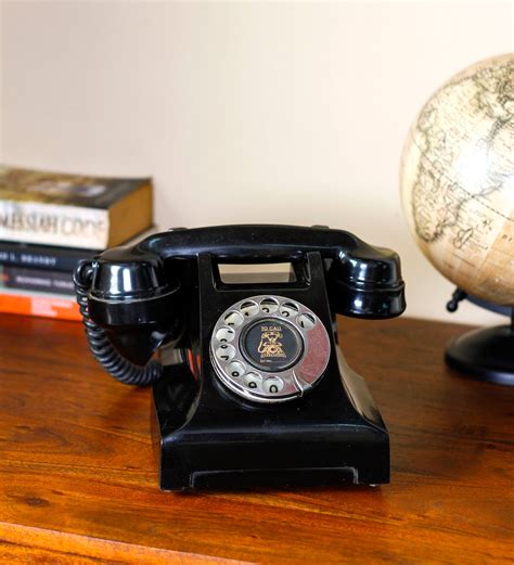 Buy Black Plastic HMT Plastic Telephone Retro Telephone by Zahab Online - Retro Telephones ...