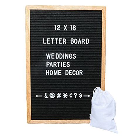 Felt Letter Board 12x18 Oak Frame With 300 Changeable Letters Numbers
