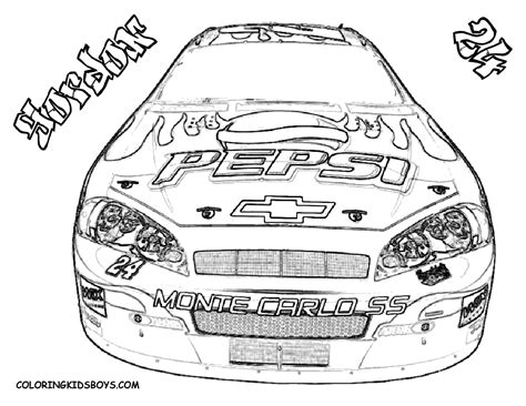 A truck with large headlights. nascar coloring pages | Coloring Pages | Cars | NASCAR ...