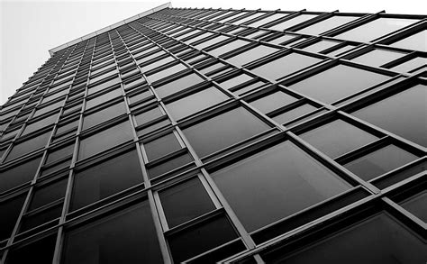 We D Glide 유리 스카이 스크래퍼 흑백 건축물 캘리포니아 미국 샌프란시스코 미국 Hd 배경 화면