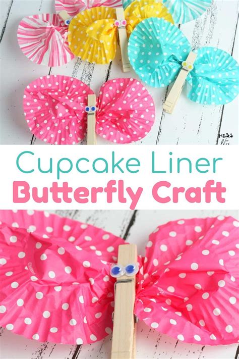 Cupcake Wrapper Butterfly Craft Butterfly Crafts Craft Activities