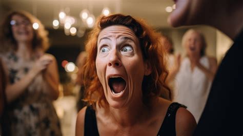A Persons Shocked Reaction To A Surprise Party Thrown In Their Honor