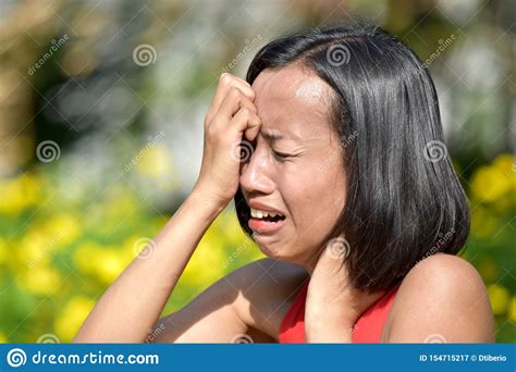 Stressed Attractive Filipina Woman Stock Image Image Of Filipina Lady 154715217
