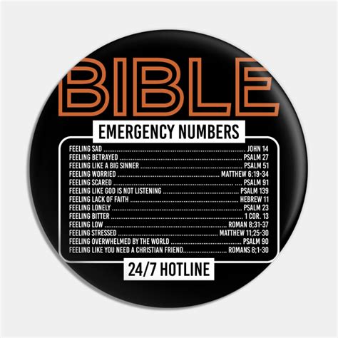 Bible Verse Bible Emergency Numbers God Bible Verse Pin Teepublic