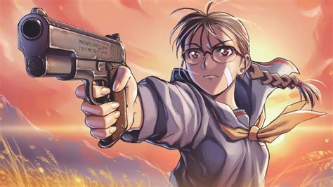 Brunette Braids Gun Anime Anime Girls Glasses Pistol Black Lagoon Wallpapers Hd Desktop
