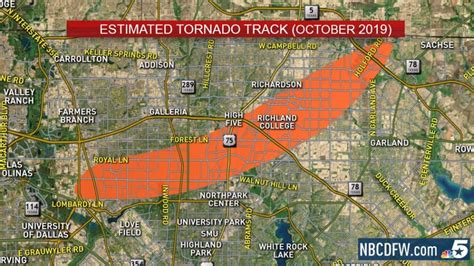 Nws Confirms Five Tornadoes In North Texas Sunday Nbc 5 Dallas Fort Worth