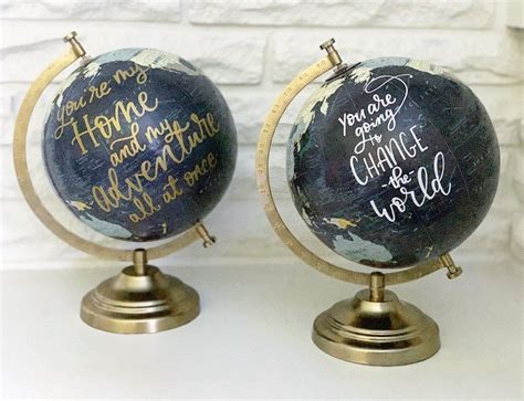 Custom 8 Globe Wedding Globe Guest Book Graduation World | Etsy | Custom globe, Travel globe 