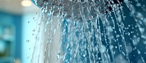 Premium AI Image Close Up Of Water Flowing From Shower In The