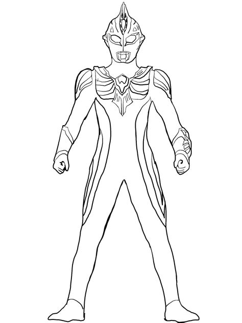 Gambar Ultraman Zero Hitam Putih Mewarnai Gambar