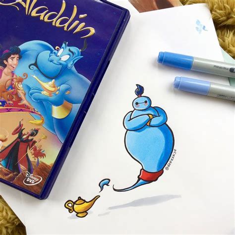 Self Taught 18 Year Old Illustrator Reimagines Baymax As Famous Disney Characters Artofit