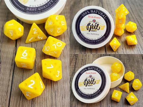 Cheese Themed Dice Set Dandd Dice Dnd