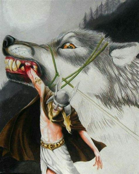 Tyr And Fenrir Norse Vikings Norse Myth