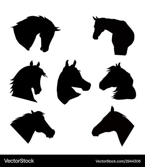 Horse Head Silhouette Royalty Free Vector Image