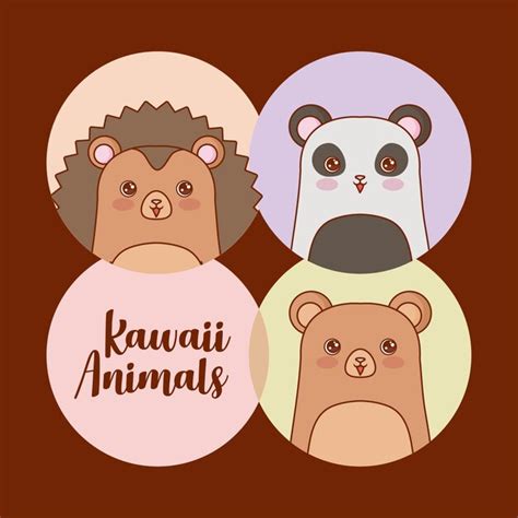 Premium Vector Icon Set Of Kawaii Animals