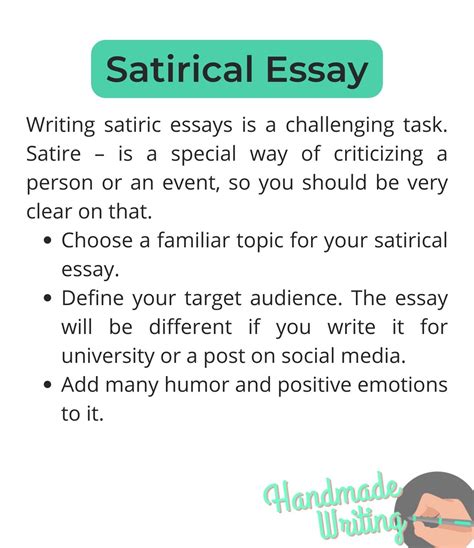 How To Write A Satire Essay Tips And Examples Handmadewriting