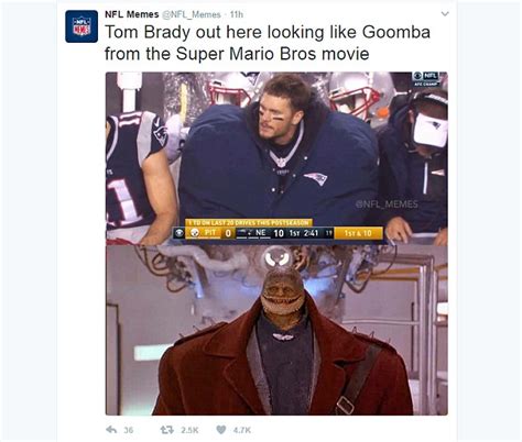 Patriot S Tom Brady Mocked For Huge Coat On The Sidelines Daily Mail Online