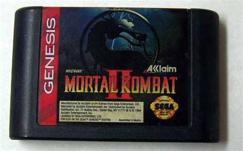 Mortal Kombat 2 Mkii Sega Genesis Game