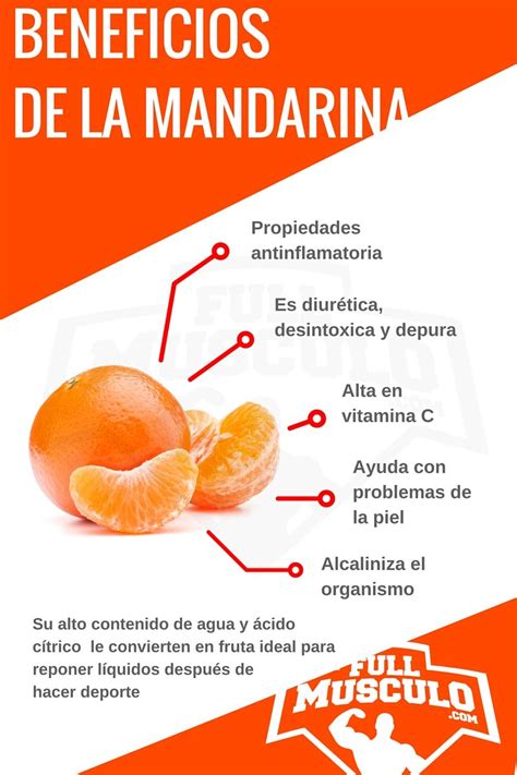 Infografia De Las Propiedades De La Mandarina Fitness Infografia
