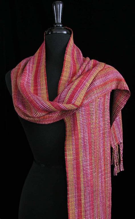 Handwoven Scarf Hand Dyed Scarf Rayon Tencel Scarf Free Etsy Hand