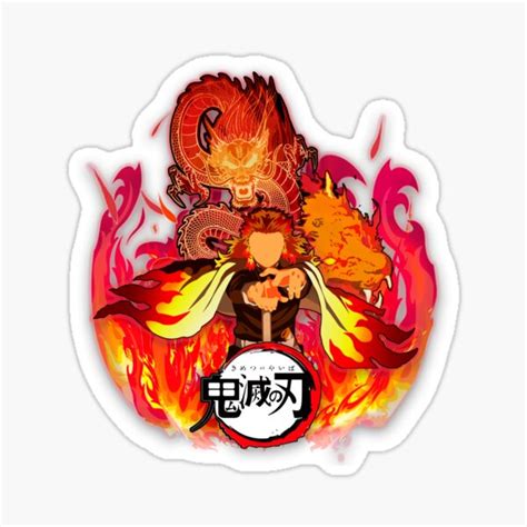 The Fires Hashira Sticker For Sale By Hitori01 Redbubble