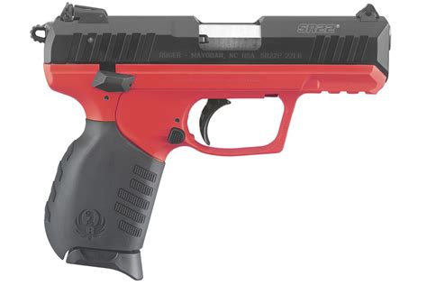 Ruger Sr22 22lr Red Titanium Cerakote Rimfire Pistol With Threaded