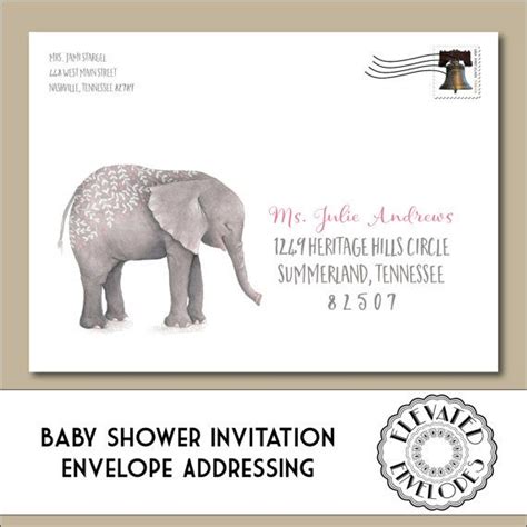 Editable Baby Shower Envelope Templateaddressingbaby Etsy Baby