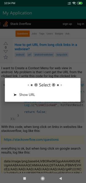 Android How To Get Url From Long Click Links In A Webview Stack