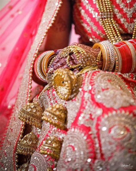 The Bride In Her Red And Gold Wedding Outfit