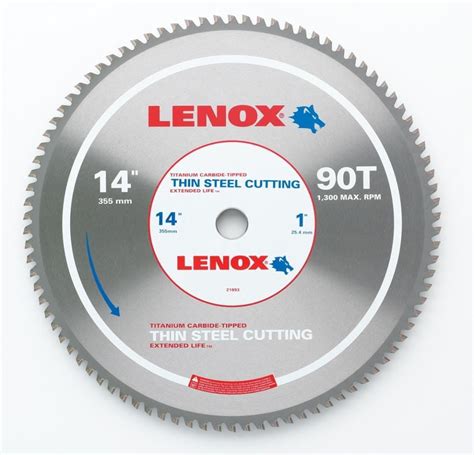 Lenox 21893a 14 In 90 Tpi Thin Steel Cutting Circular Saw Blade