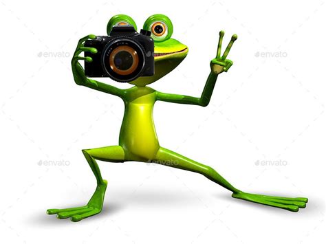 Frog With A Camera Preview Graphicriver Cute Frogs Frog Pictures