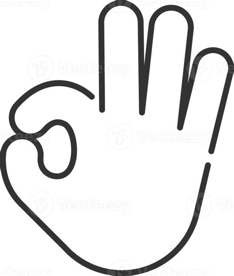 hand gestures finger and sign language outline icon 16589138 png