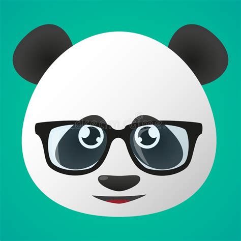 Panda Avatar Wearing Glasses Stock Illustration Illustration Of