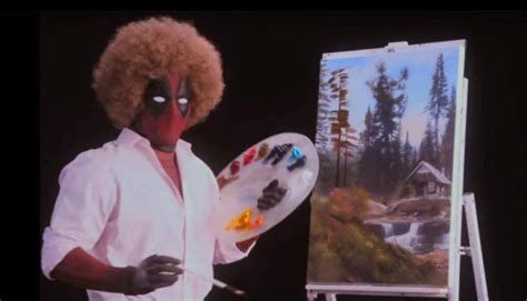 My Art Deadpool As Bob Ross 🎨 Marvel Amino