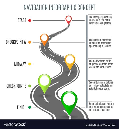 Road Map Concept Highway Road Background For Business Infographic