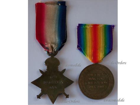 Britain Wwi Star 1914 1915 Victory Interallied Medal George V
