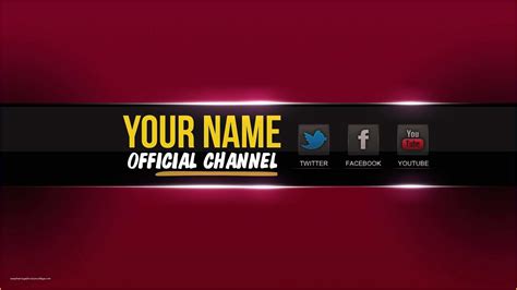 Youtube Banner Free Template Of Youtube Banner Template Psd