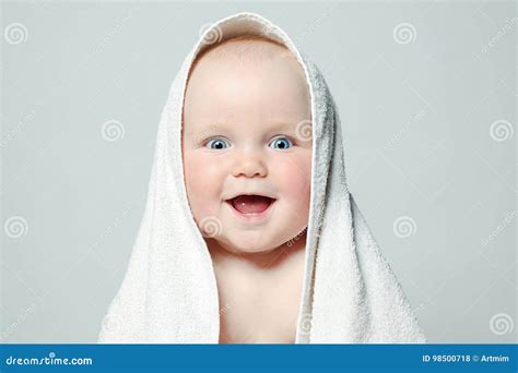 Cute Baby Smiling Face Closeup Happy Child Stock Photo Image Of