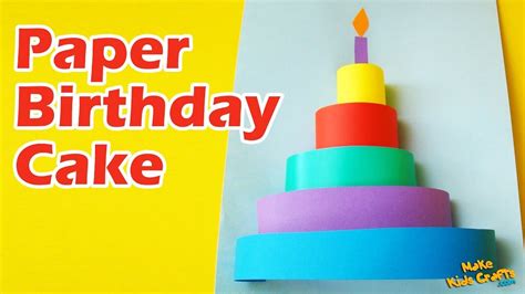 How To Make Paper Birthday Cake Paper Crafts Diy Youtube