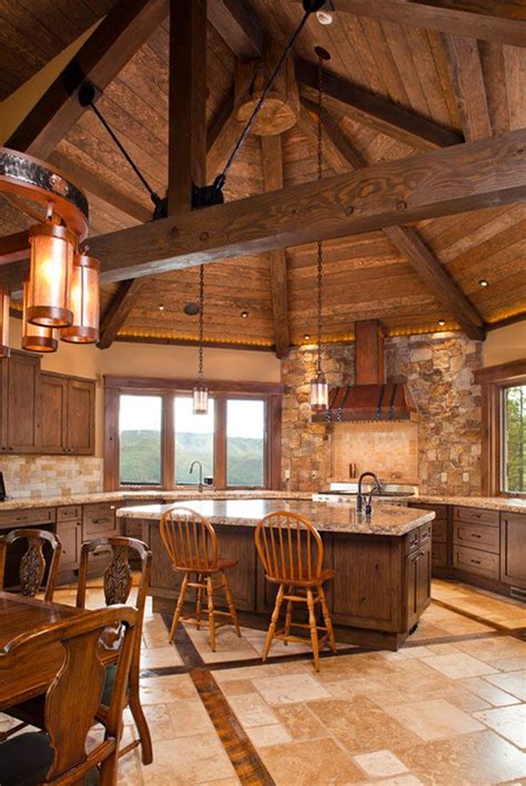 53 Sensationally Rustic Kitchens In Mountain Homes Artofit