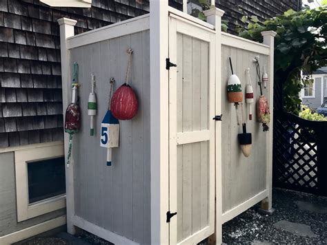 Painted Outdoor Shower Model The 83 Beach Style Patio Boston