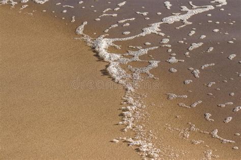 Foamed Waves Of The Sea In The Sandy Beach Stock Image Image Of