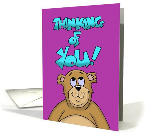 Thinking Of You Card With A Cartoon Bear Card 1477486