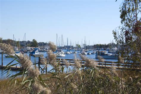 Milford Harbor Seen From Pond Street In Connecticut Image Free Stock