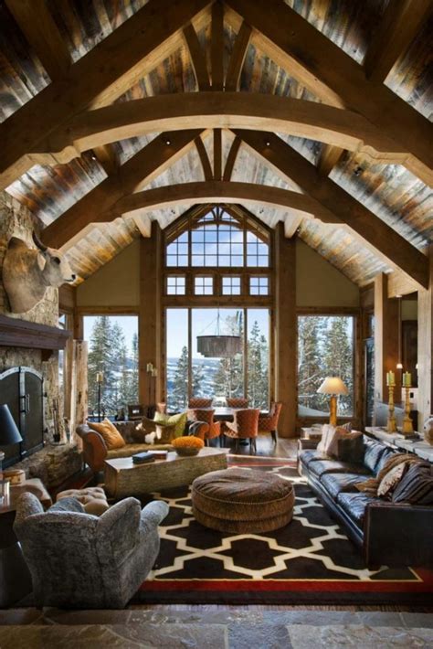 44 Stunning Rustic Mountain Farmhouse Decorating Ideas Page 25 Of 46