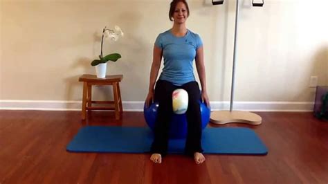 Core Stabilization Seated Ball Squeeze Youtube
