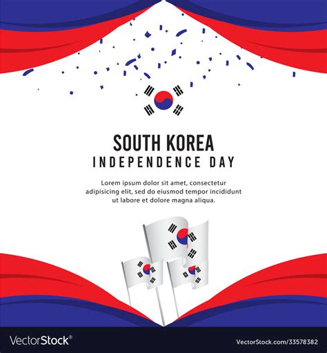 South Korea Independence Day Celebration Creative Vector Image