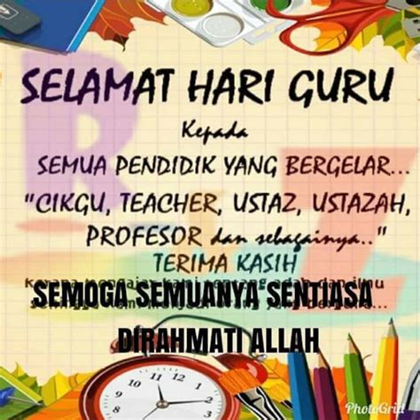 Dalam menyajikan sebuah materi, akademisi biasanya menggunakan beberapa referensi. Selamat Hari Guru Dalam Tulisan Jawi